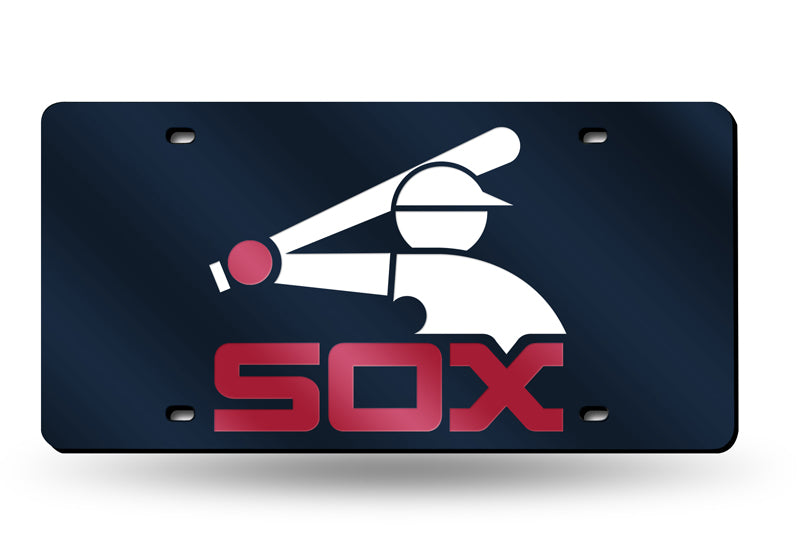 Sox Navy Laser Cut Batterman License Plate product image 1, provided for visual reference and product detail review