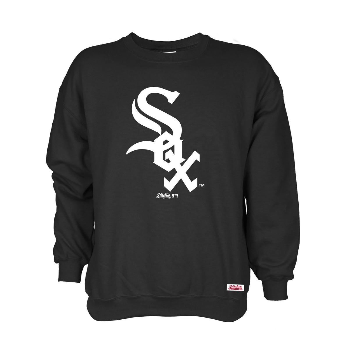 Chicago White Sox Logo Black Crew Neck Sweatshirt product image 1, provided for visual reference and product detail review