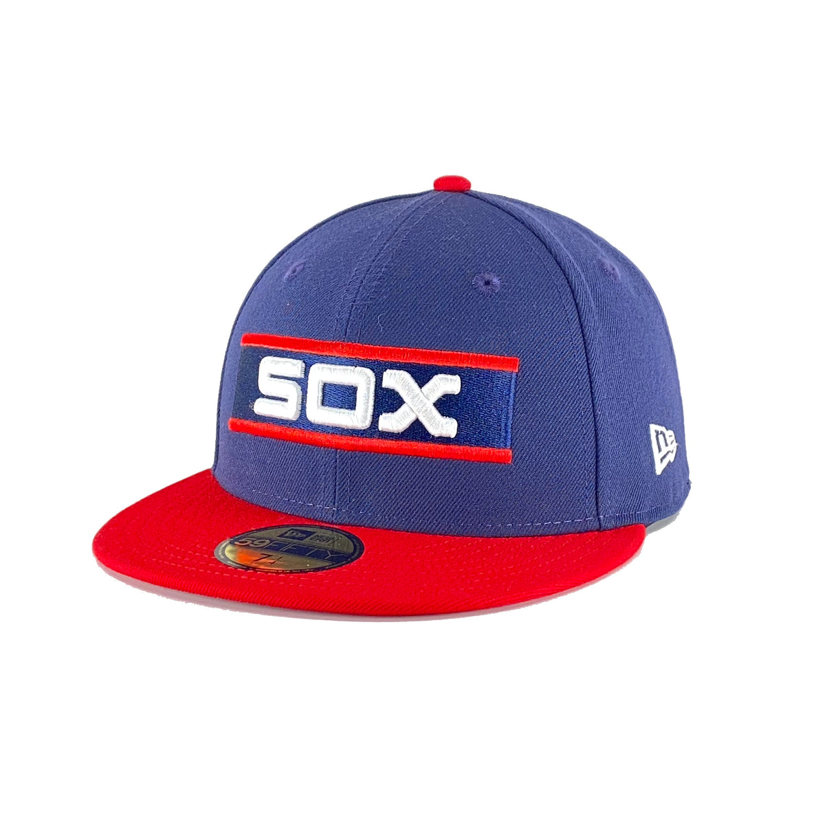 Chicago White Sox Navy/Red 1976 - 1986 Logo New Era 59FIFTY Fitted Hat product image 1, provided for visual reference and