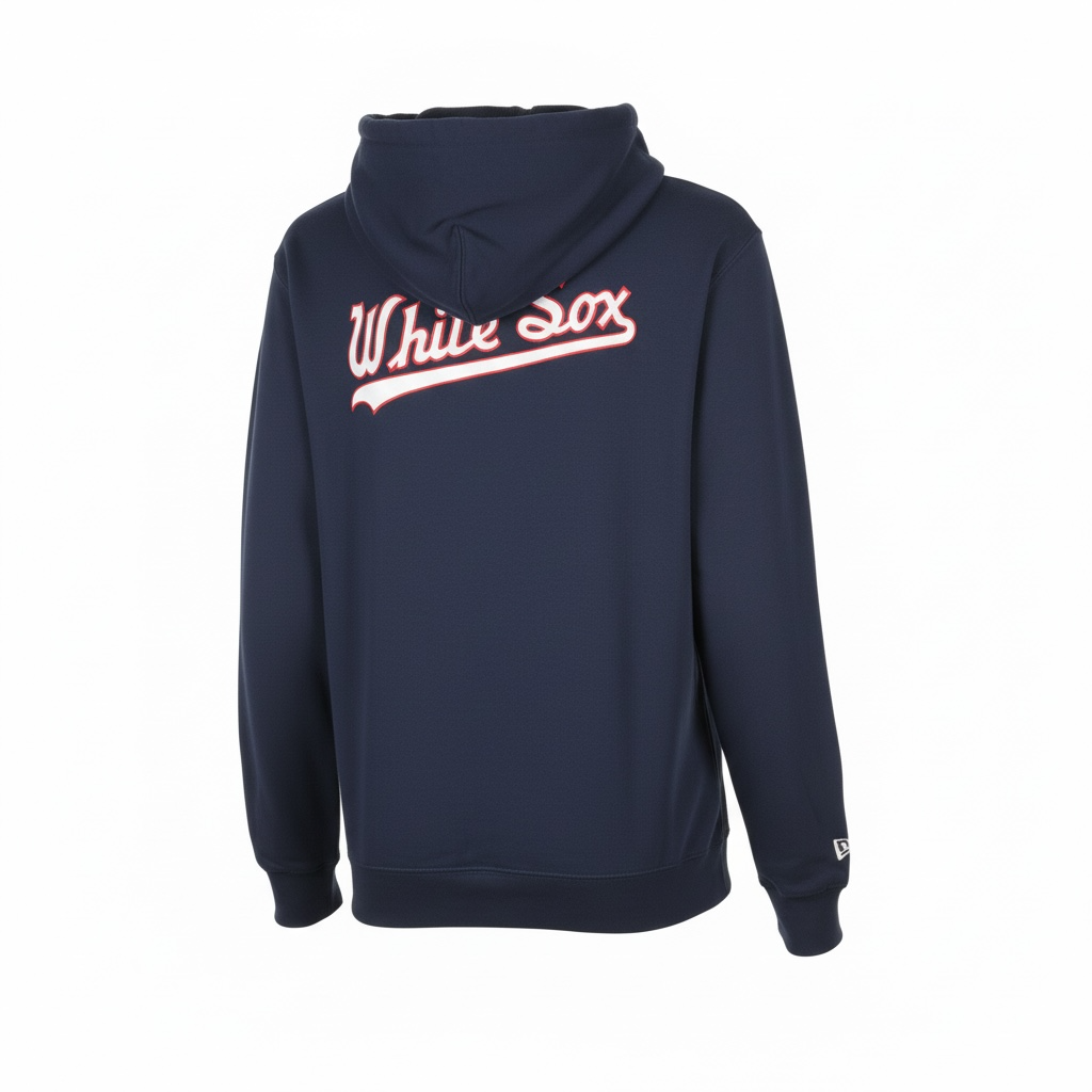 Chicago White Sox Script C New Era Navy Hoodie product image 2, provided for visual reference and product detail review