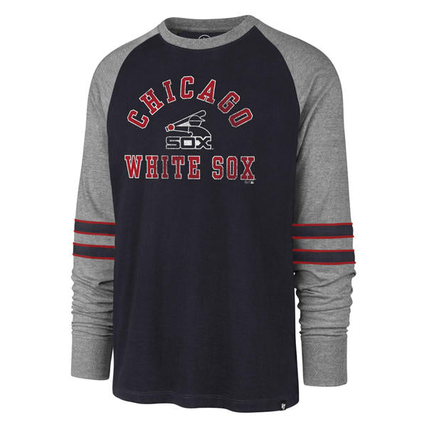 Sox Navy Batterman Heritage WInd Up Raglan L/S T-Shirt product image 1, provided for visual reference and product detail