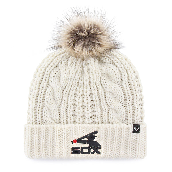 Chicago White Sox Meeko White Cuffed Knit Hat product image 1, provided for visual reference and product detail review