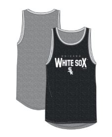 White Sox Black Front/Grey Back Fly Ball Tank Top product image 4, provided for visual reference and product detail review