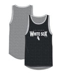 White Sox Black Front/Grey Back Fly Ball Tank Top product image 1, provided for visual reference and product detail review