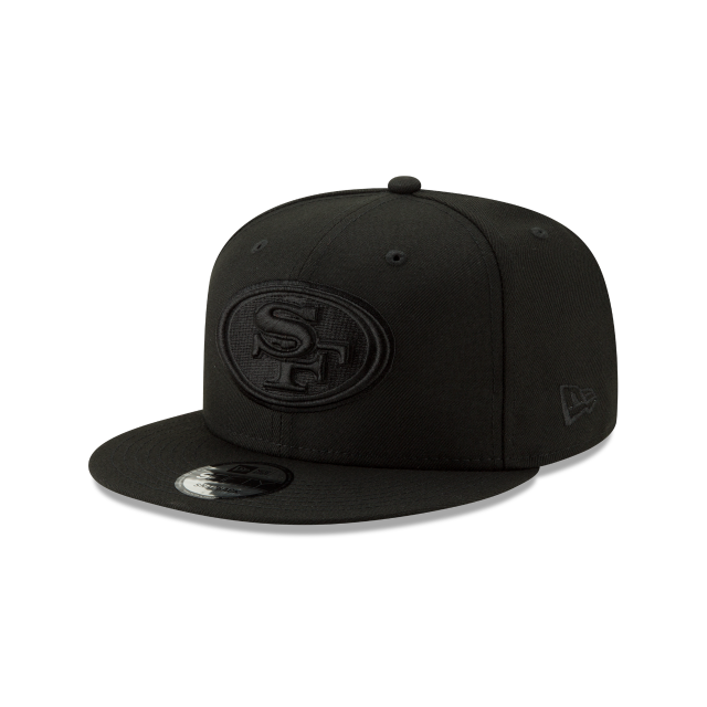 San Francisco 49ers NFL New Era Men Black On Black 9Fifty Basic Snapback product image 1, provided for visual reference and