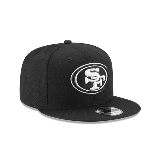 San Francisco 49ers NFL New Era Men Black White 9Fifty Basic Snapback product image 4, provided for visual reference and