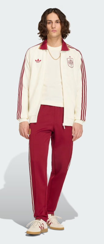 Spain National Team FIFA Adidas Men Off-White Away Anthem Jacket product image 4, provided for visual reference and product