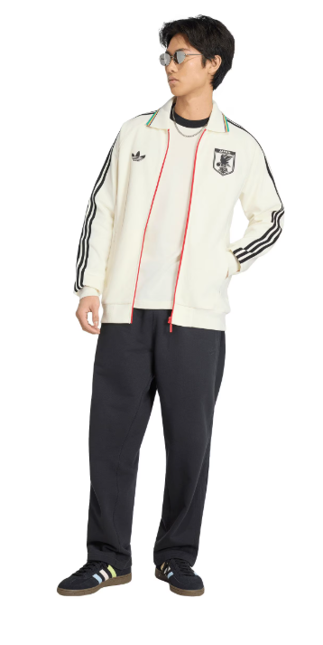 Japan National Team FIFA Adidas Men Off-White Away Anthem Jacket product image 4, provided for visual reference and product