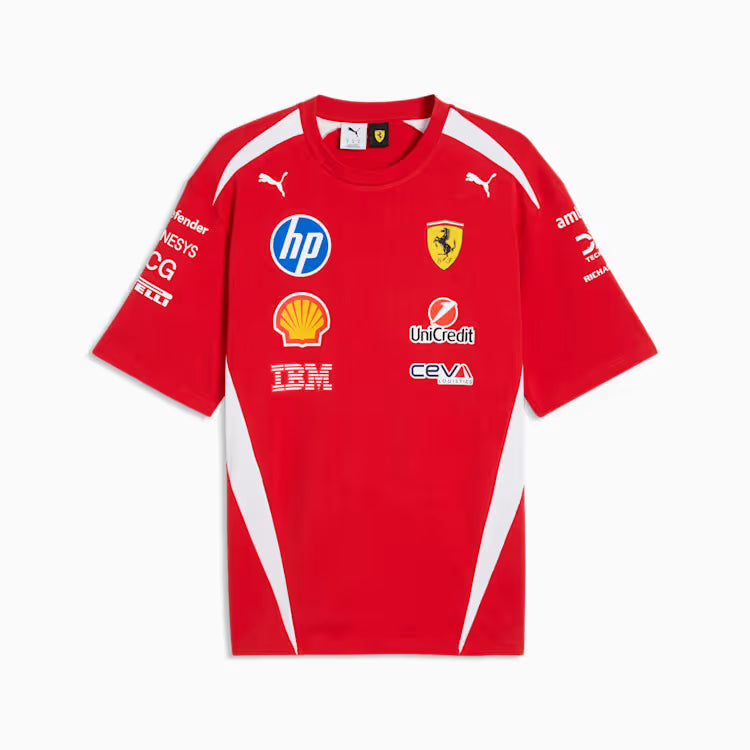 Scuderia Ferrari F1 Puma Men Red Replica Drivers Authentic T-Shirt product image 1, provided for visual reference and