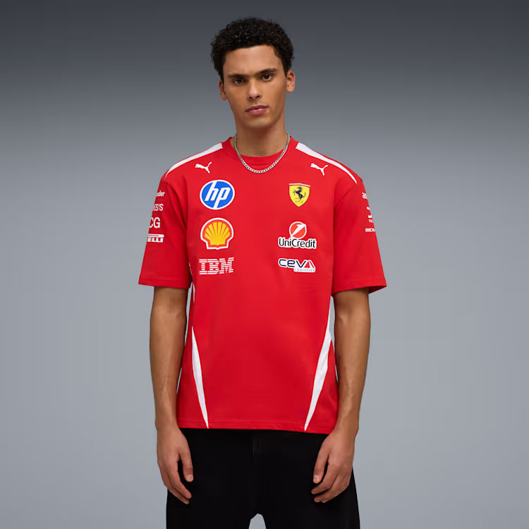 Scuderia Ferrari F1 Puma Men Red Replica Drivers Authentic T-Shirt product image 3, provided for visual reference and