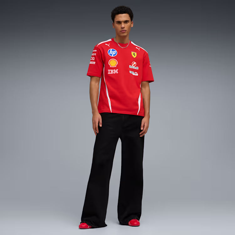 Scuderia Ferrari F1 Puma Men Red Replica Drivers Authentic T-Shirt product image 5, provided for visual reference and