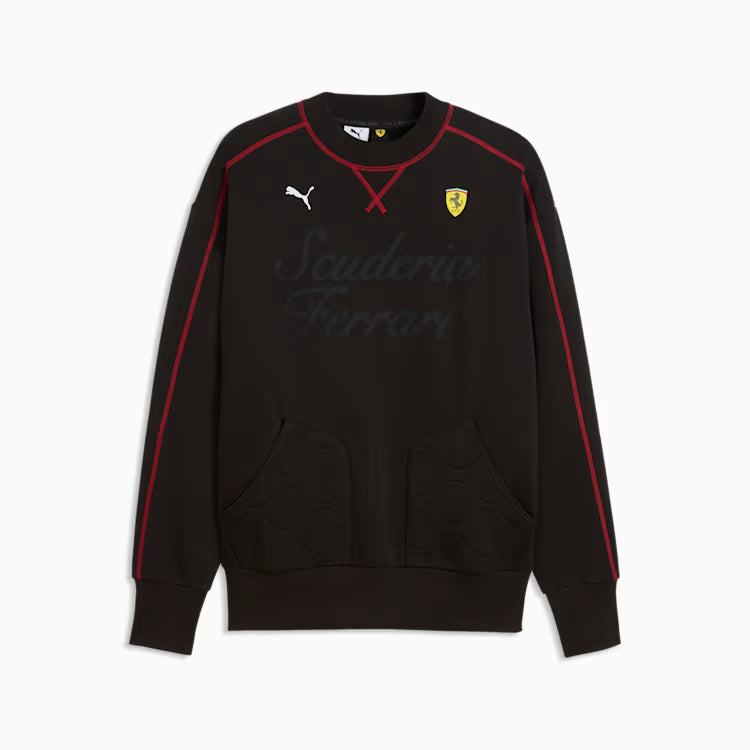 Scuderia Ferrari F1 Puma Men Black T7 Premium Crew Sweatshirt product image 1, provided for visual reference and product