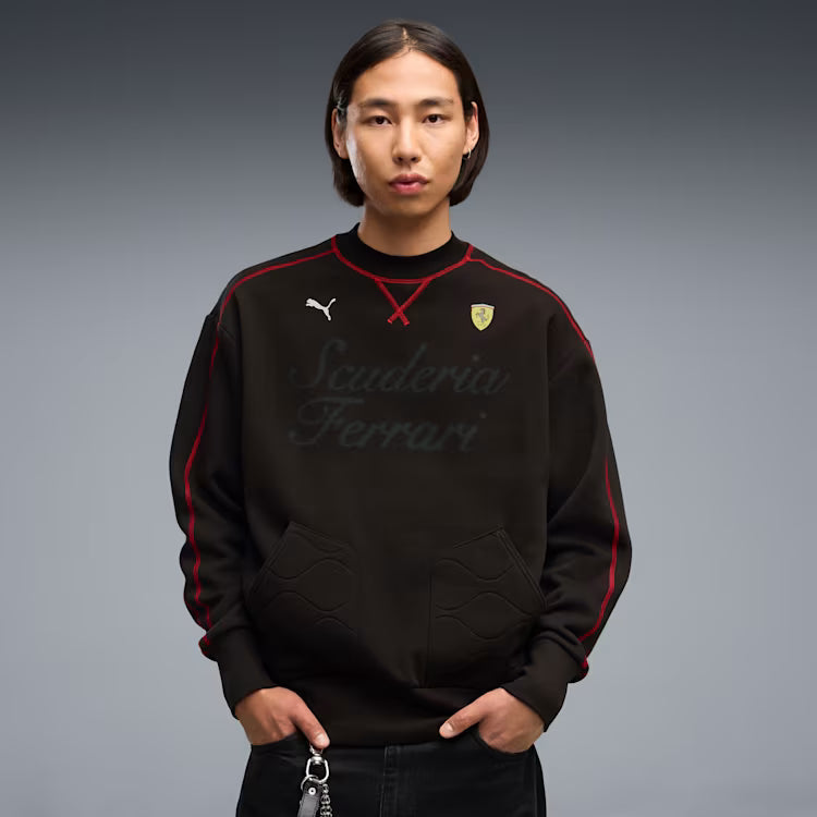 Scuderia Ferrari F1 Puma Men Black T7 Premium Crew Sweatshirt product image 3, provided for visual reference and product