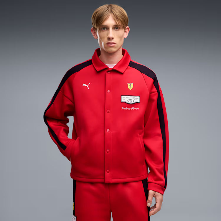 Scuderia Ferrari F1 Puma Men Red Race T7 Track Jacket product image 3, provided for visual reference and product detail