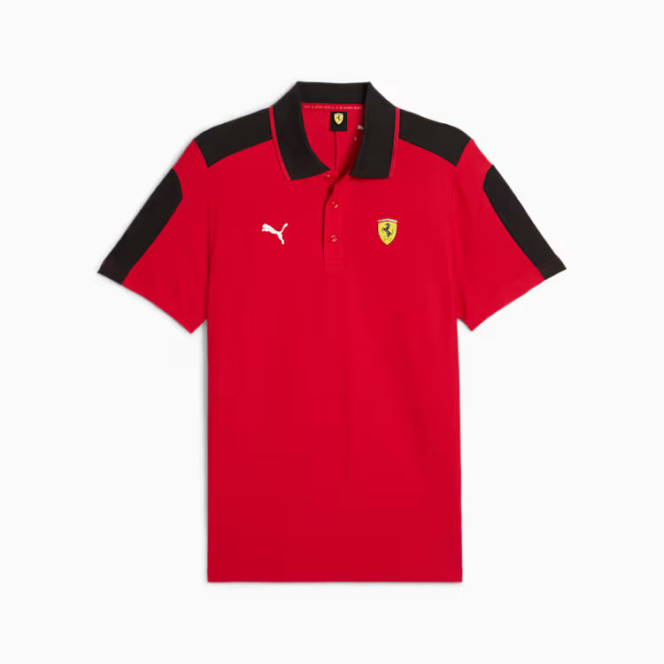 Scuderia Ferrari F1 Puma Men Red MT7 Race Polo Shirt product image 1, provided for visual reference and product detail review