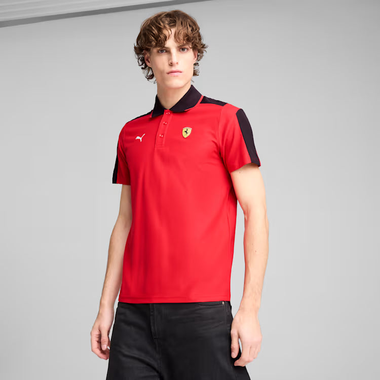 Scuderia Ferrari F1 Puma Men Red MT7 Race Polo Shirt product image 3, provided for visual reference and product detail review