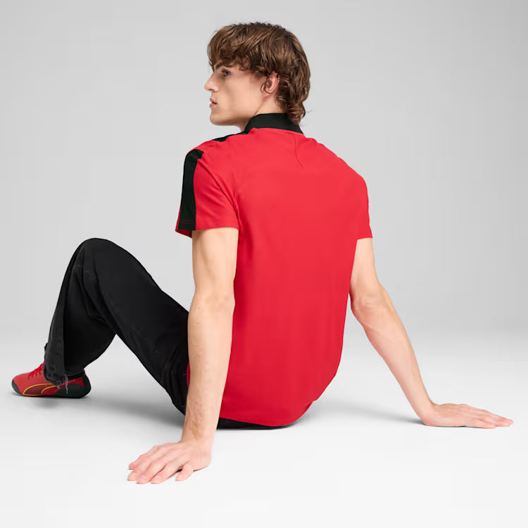 Scuderia Ferrari F1 Puma Men Red MT7 Race Polo Shirt product image 5, provided for visual reference and product detail review