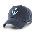 Seattle Kraken NHL 47 Brand Men Navy Anchor Logo Clean Up Adjustable Hat product image 1, provided for visual reference and