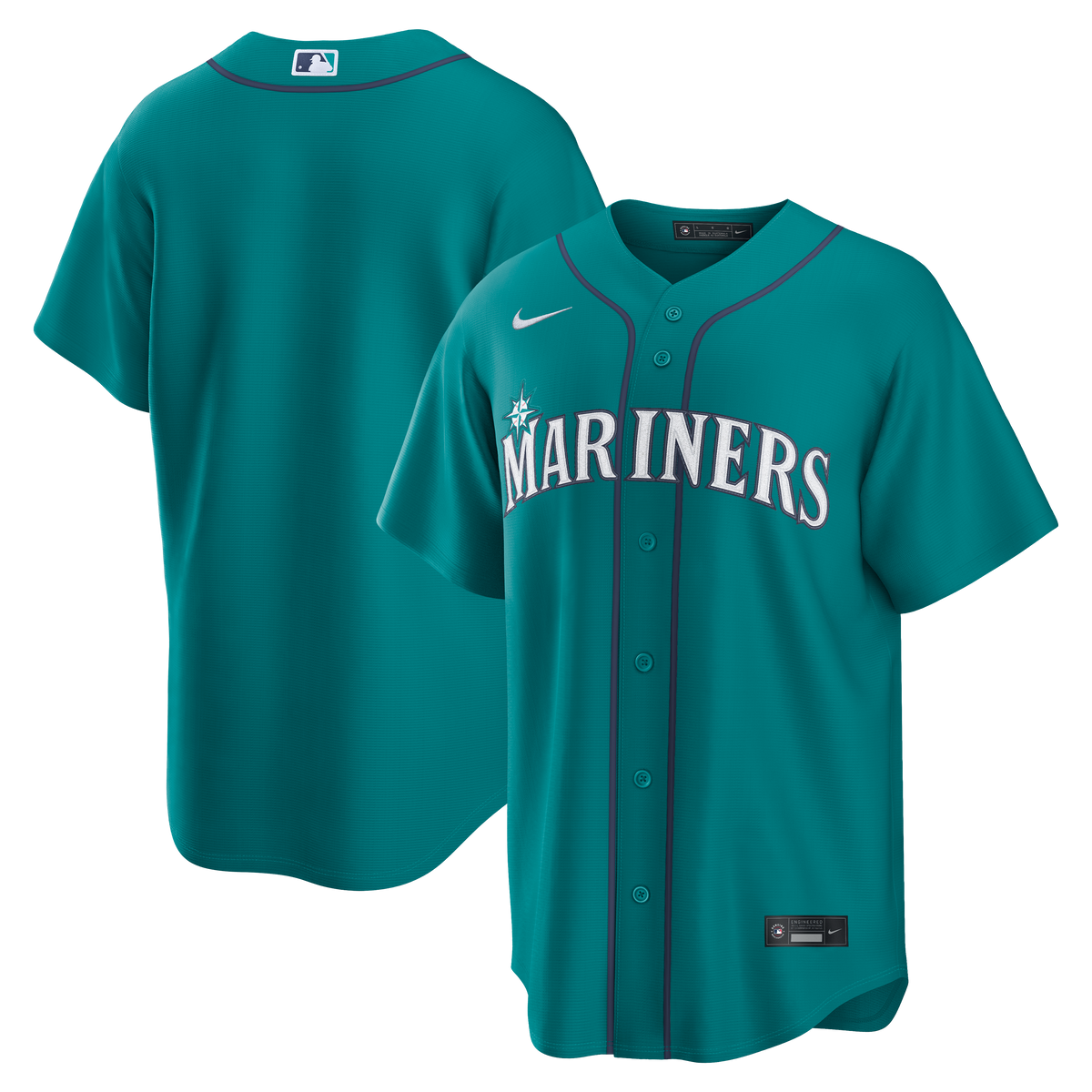 Seattle Mariners MLB Nike Men Teal Alternate Replica Jersey product image 3, provided for visual reference and product