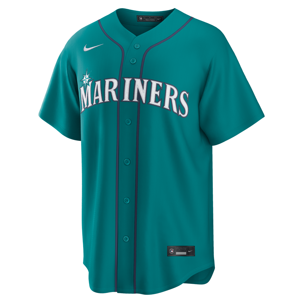 Seattle Mariners MLB Nike Men Teal Alternate Replica Jersey product image 1, provided for visual reference and product