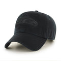 Seattle Seahawks NFL 47 Brand Men Black On Black Clean up Adjustable Hat product image 1, provided for visual reference and