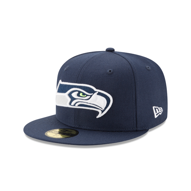 Seattle Seahawks NFL New Era Men Oceanside Blue 59Fifty Team Basic Fitted Hat product image 1, provided for visual reference