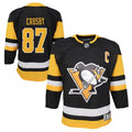 Sidney Crosby Pittsburgh Penguins NHL Outerstuff Youth Black Premier Jersey product image 1, provided for visual reference