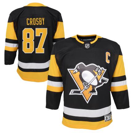 Sidney Crosby Pittsburgh Penguins NHL Outerstuff Youth Black Premier Jersey product image 1, provided for visual reference