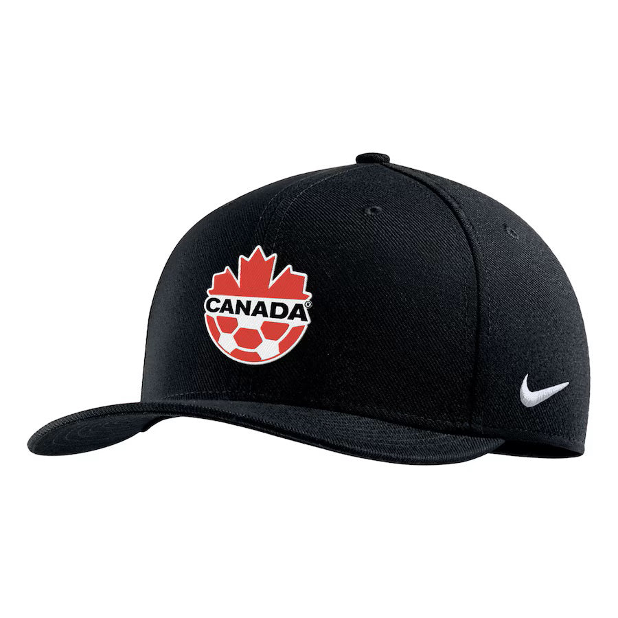 Canada Soccer FIFA Nike Men Black Classic99 Swoosh Flex Hat product image 1, provided for visual reference and product