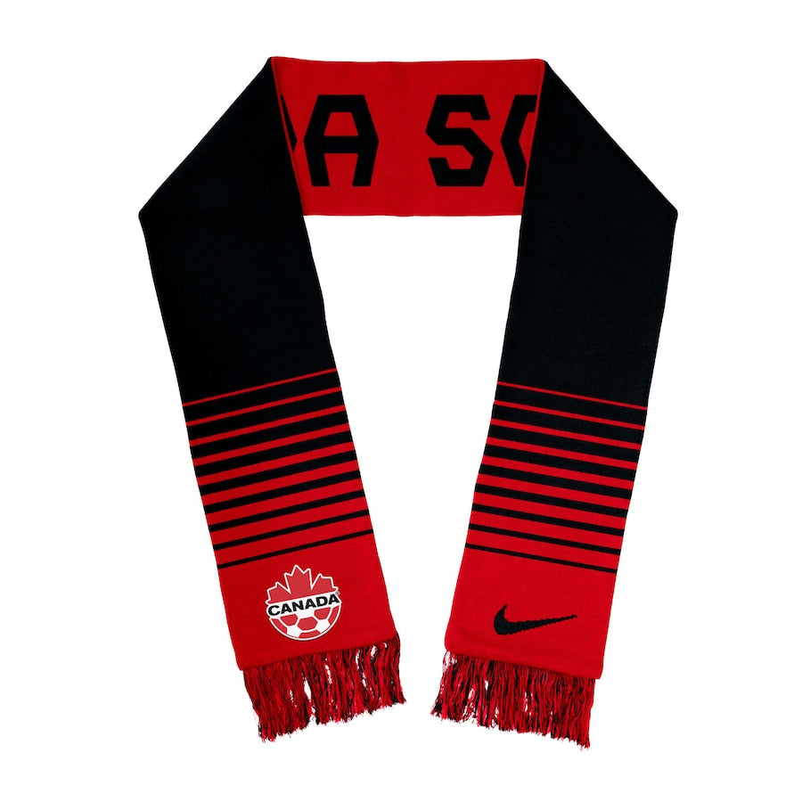 Canada Soccer Nike Red/Black We Can Scarf product image 2, provided for visual reference and product detail review