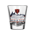 Chicago Bears Clear Soldier Field Shot Glass product image 1, provided for visual reference and product detail review
