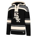 Chicago White Sox Black/Grey Current Logo Lacer Hoodie product image 1, provided for visual reference and product detail