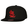 St. Louis Cardinals MLB Mitchell & Ness Men Black Team Classic Snapback product image 1, provided for visual reference and