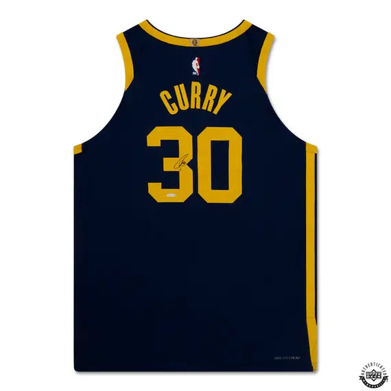 Stephen Curry Golden State Warriors NBA Jordan Brand Navy Autographed Statement Edition Authentic Jersey product image 1,