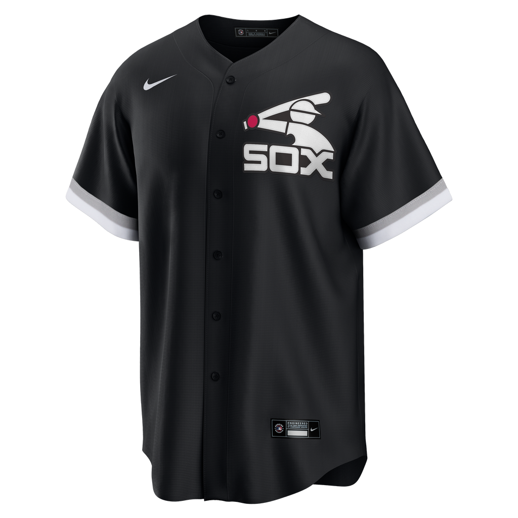 Chicago White Sox Nike Men Black Alternate Batterman Logo Replica Jersey product image 2, provided for visual reference and