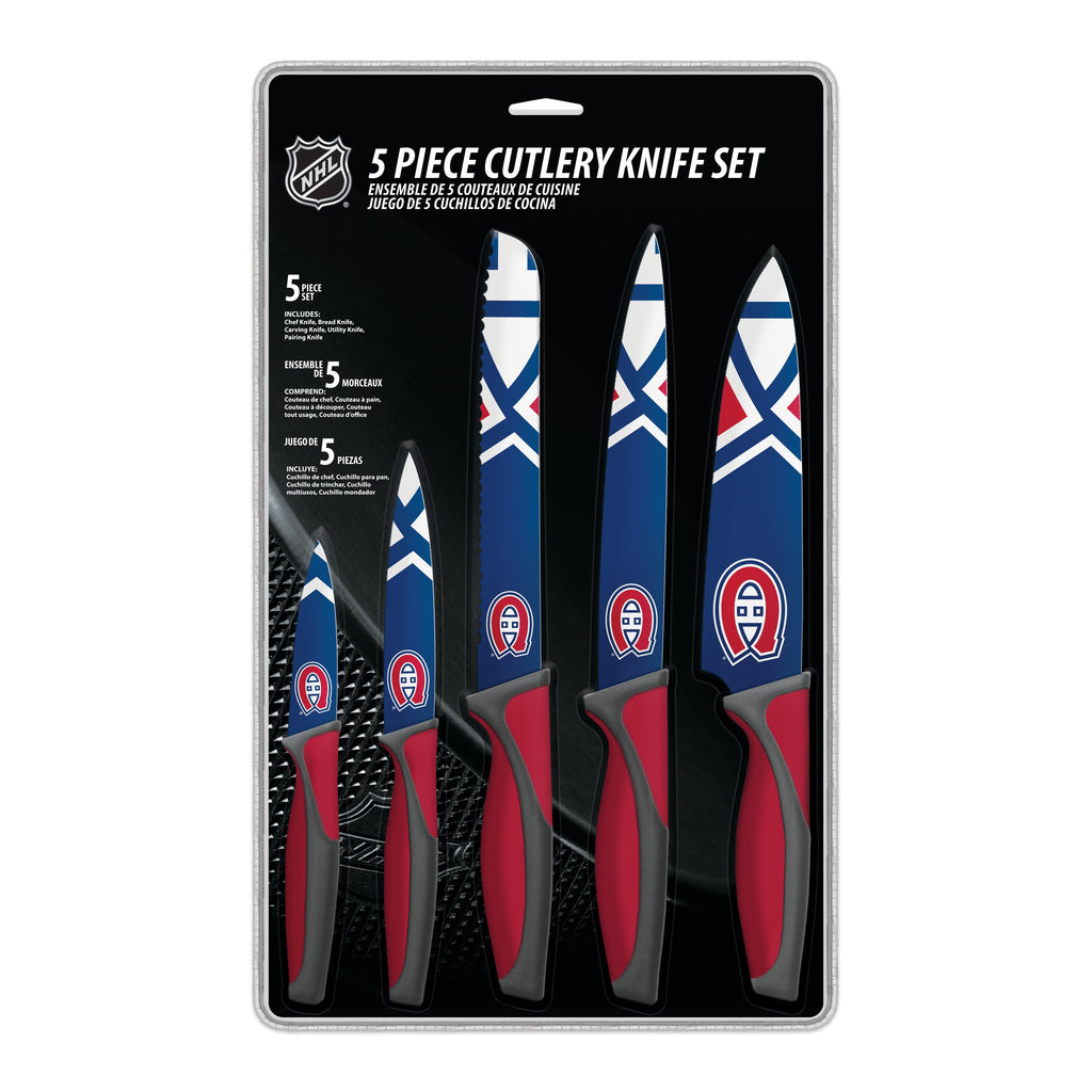 Montreal Canadiens NHL TSV 5 Piece Kitchen Knife Set product image 4, provided for visual reference and product detail review
