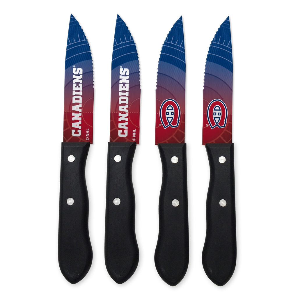 Montreal Canadiens NHL TSV 4 Piece Steak Knife Set product image 1, provided for visual reference and product detail review