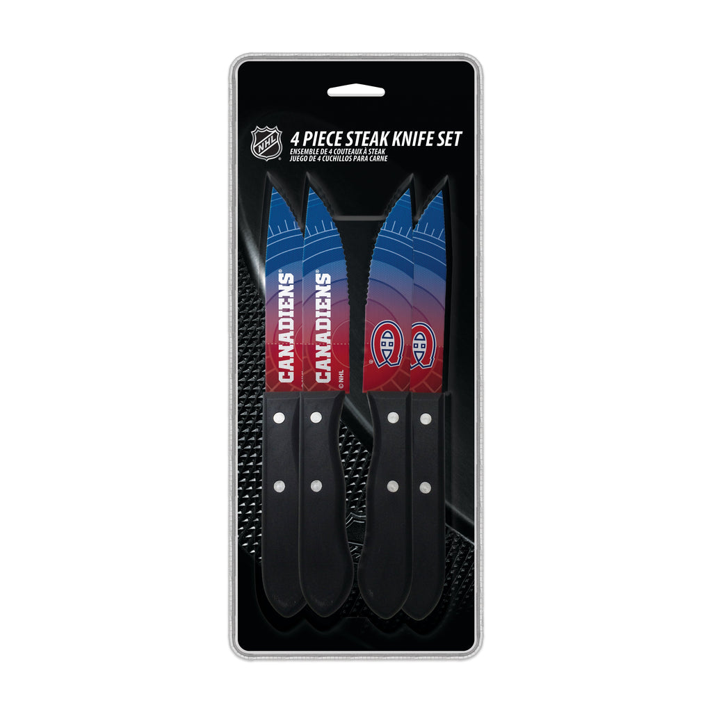 Montreal Canadiens NHL TSV 4 Piece Steak Knife Set product image 2, provided for visual reference and product detail review