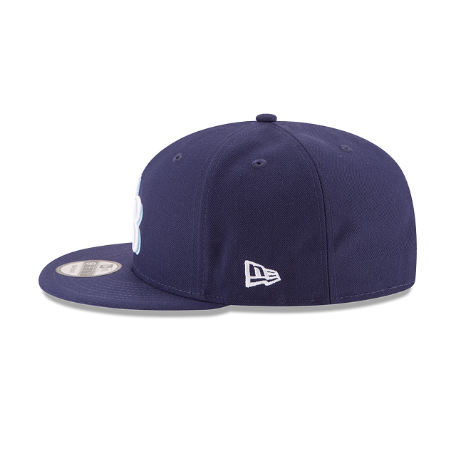 Tampa Bay Rays MLB New Era Men Navy 9Fifty Basic Snapback product image 5, provided for visual reference and product detail