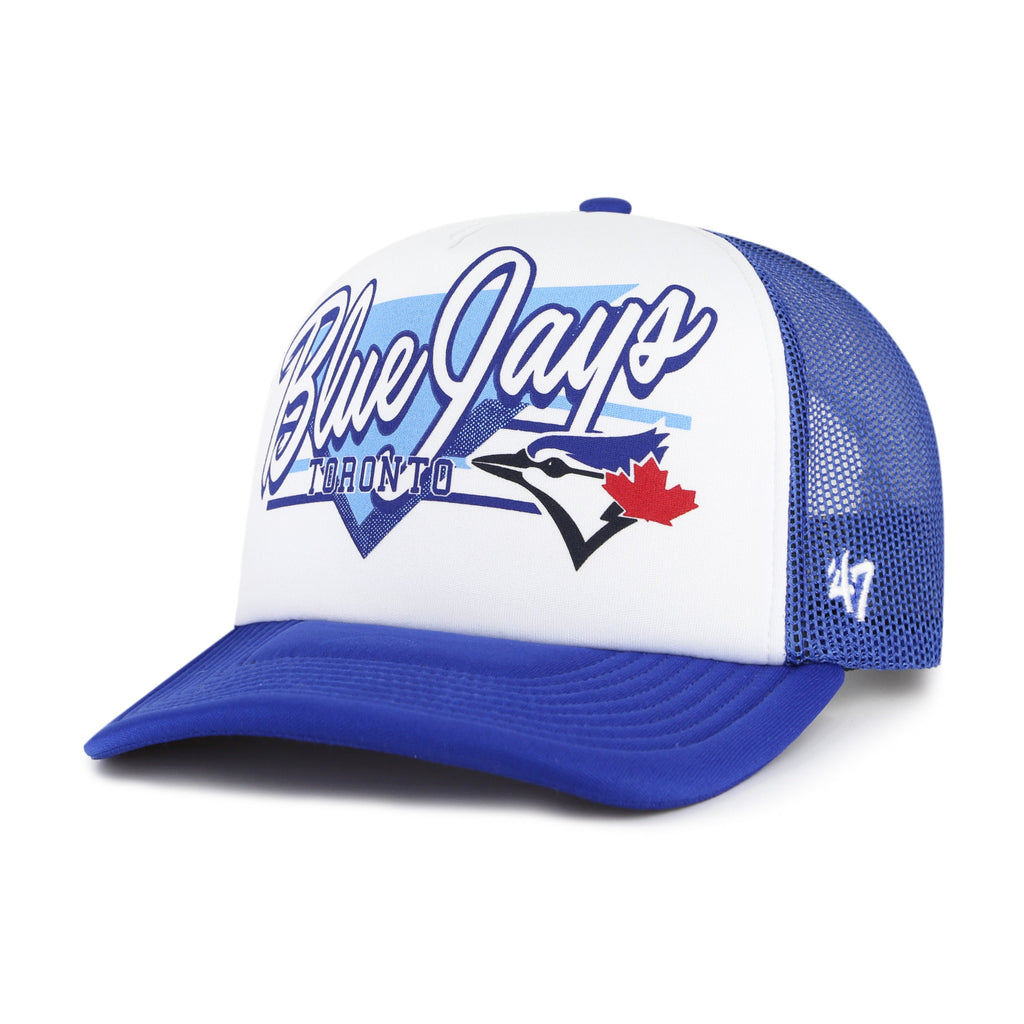 Toronto Blue Jays MLB 47 Brand Men Royal Hangout Foam Trucker Snapback product image 1, provided for visual reference and