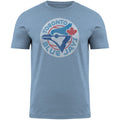 Toronto Blue Jays MLB Bulletin Men Light Blue Distressed Cooperstown Logo T-Shirt product image 1, provided for visual