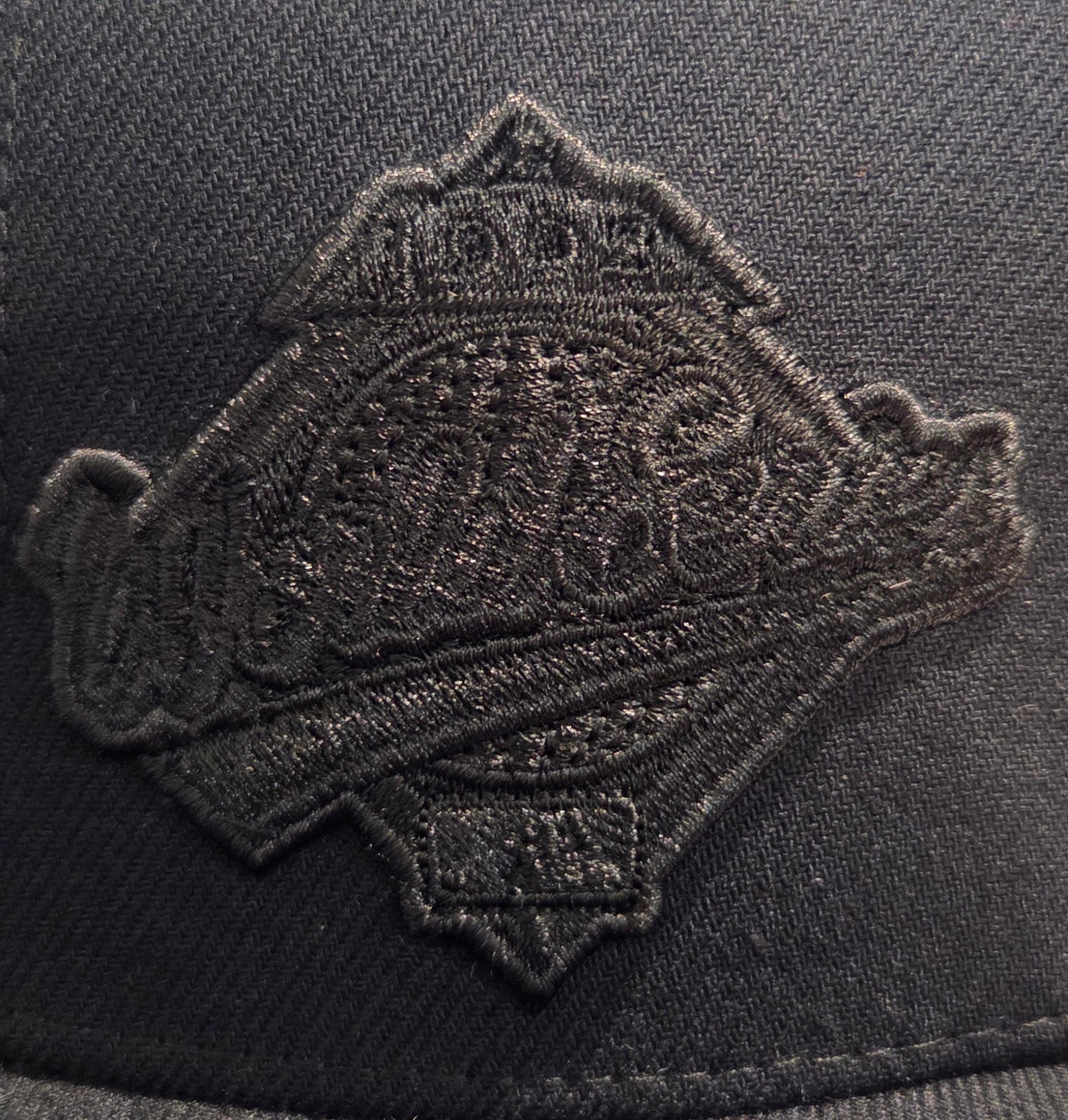 Toronto Blue Jays MLB Mitchell & Ness Men Black Blacked Out Snapback Hat product image 3, provided for visual reference and