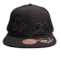 Toronto Blue Jays MLB Mitchell & Ness Men Black Blacked Out Snapback Hat product image 1, provided for visual reference and