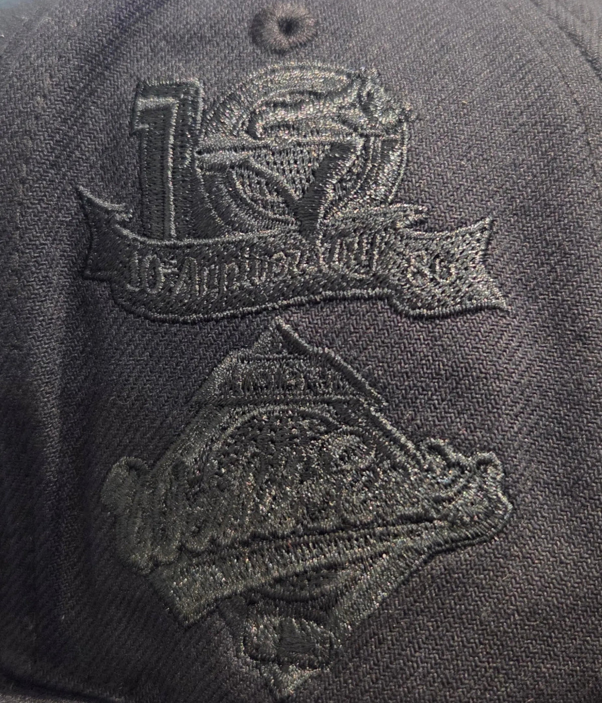 Toronto Blue Jays MLB Mitchell & Ness Men Black Blacked Out Snapback Hat product image 2, provided for visual reference and