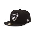 Toronto Blue Jays MLB New Era Men Black/White 59Fifty Cooperstown Fitted Hat product image 1, provided for visual reference