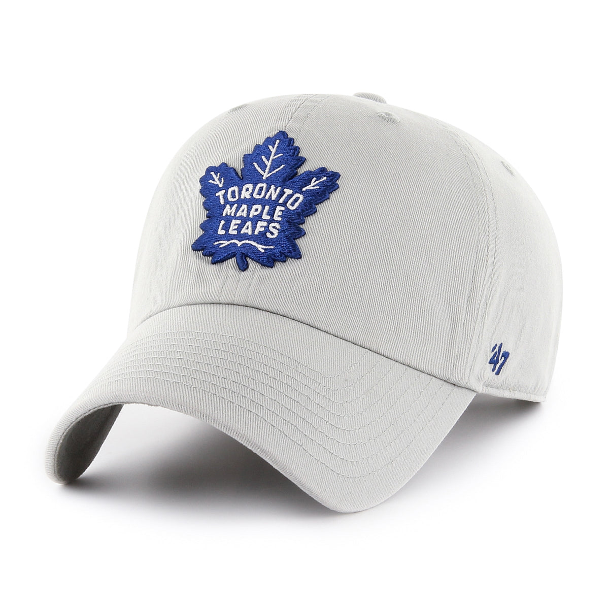 Toronto Maple Leafs NHL 47 Brand Men Grey Clean Up Adjustable Hat product image 1, provided for visual reference and product