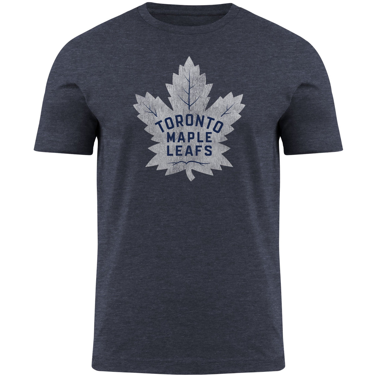 Toronto Maple Leafs NHL Bulletin Men Navy Distressed Logo T-Shirt product image 1, provided for visual reference and product