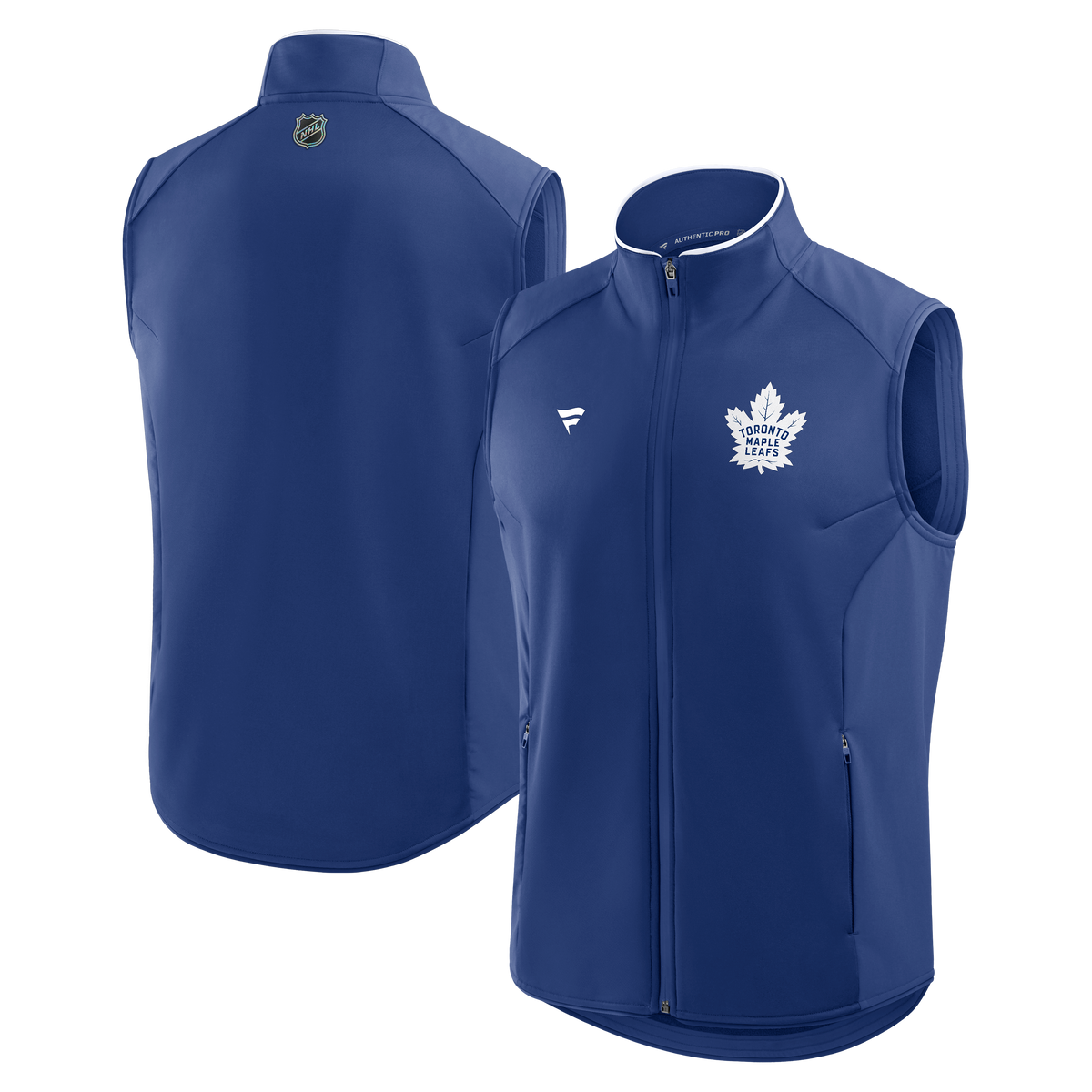 Toronto Maple Leafs NHL Fanatics Branded Men Navy Authentic Pro Rink Full-Zip Vest product image 3, provided for visual