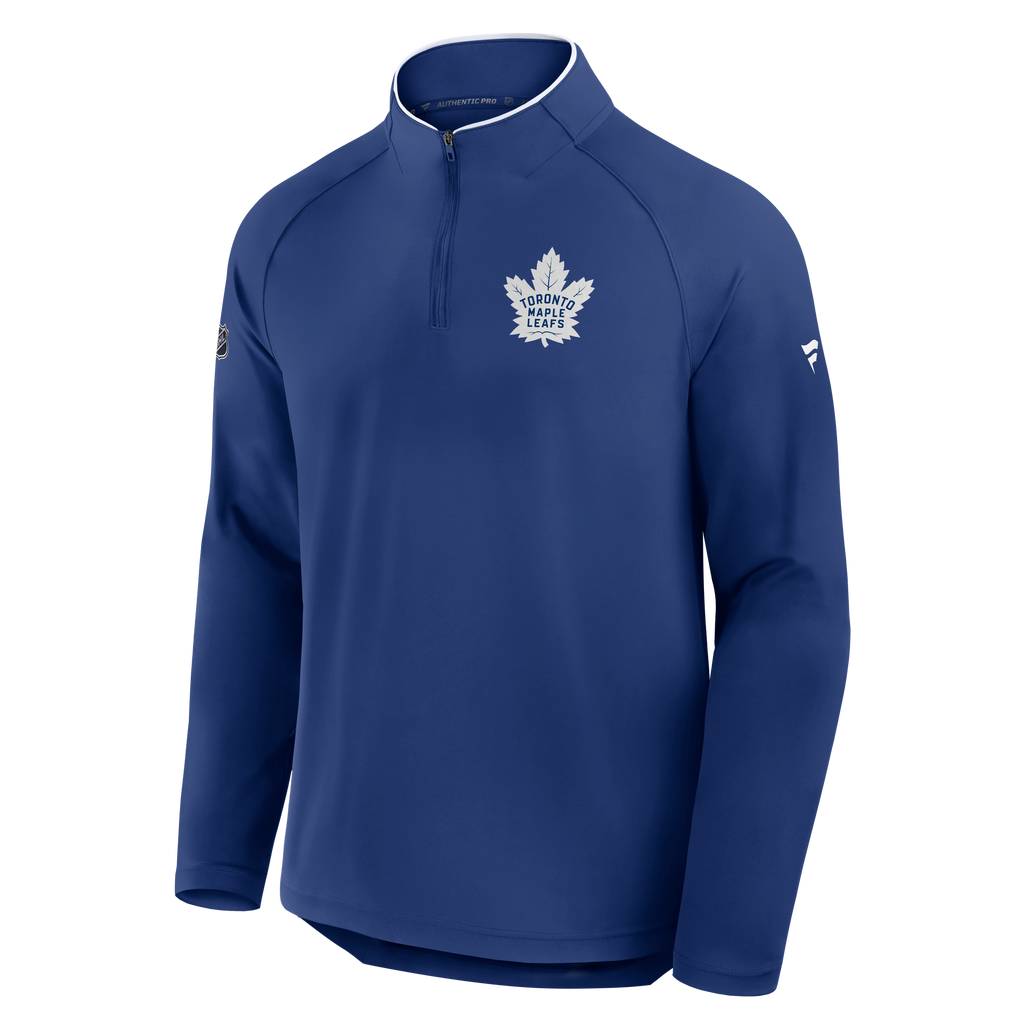 Toronto Maple Leafs NHL Fanatics Branded Men Royal Blue Authentic Pro Rink Training 1/4 Zip Long-sleeve Shirt product image