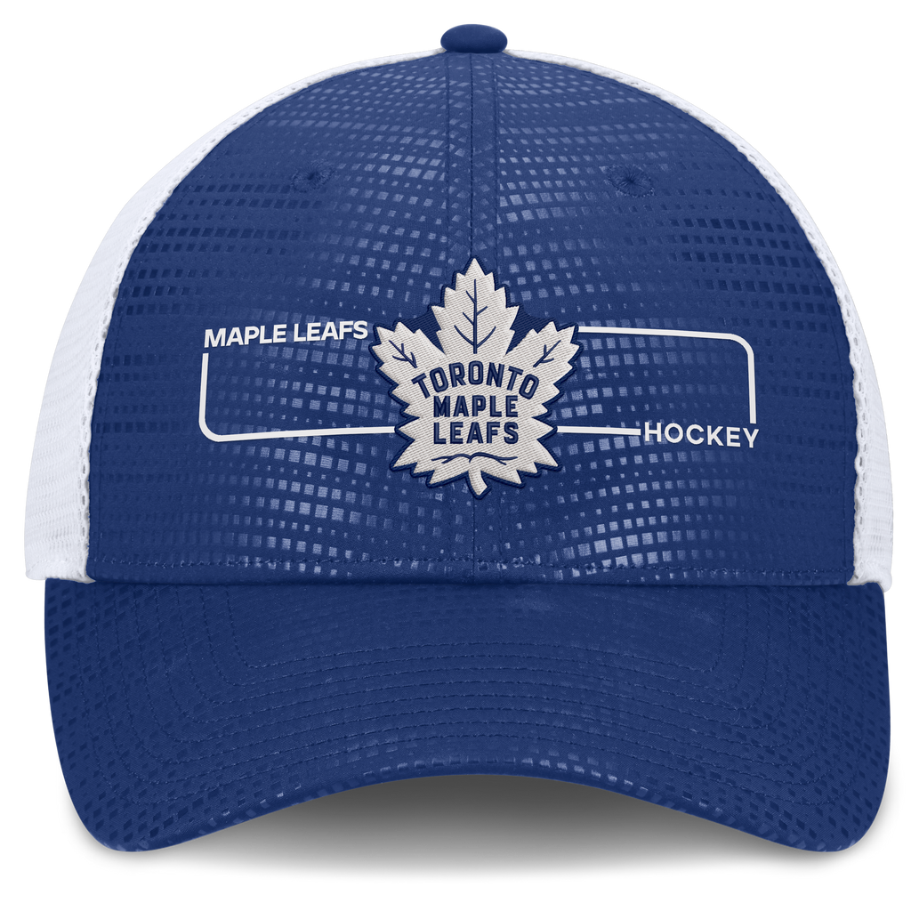 Toronto Maple Leafs NHL Fanatics Branded Men Royal Blue Authentic Pro Rink Boxed Logo Trucker Snapback product image 3,